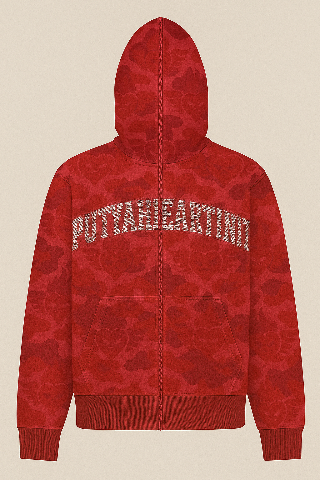 Heart Camo Red