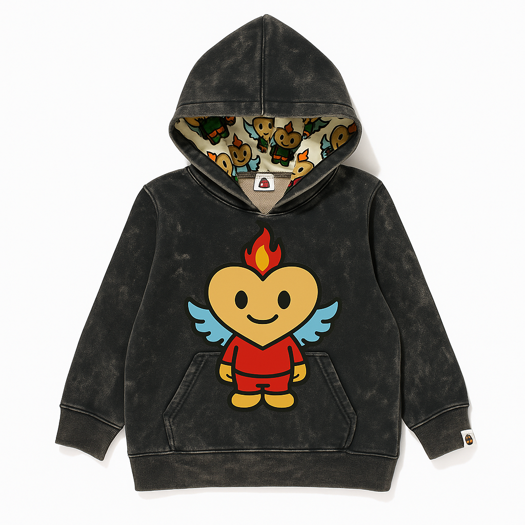 Kids Mascot Hoodie Black