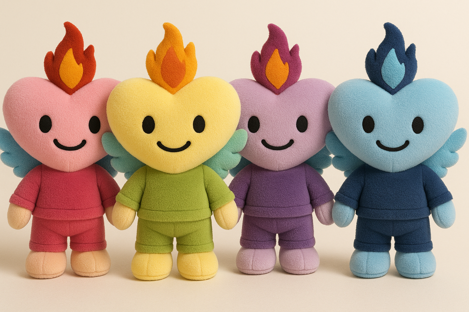 Heart Plush 4-Pack